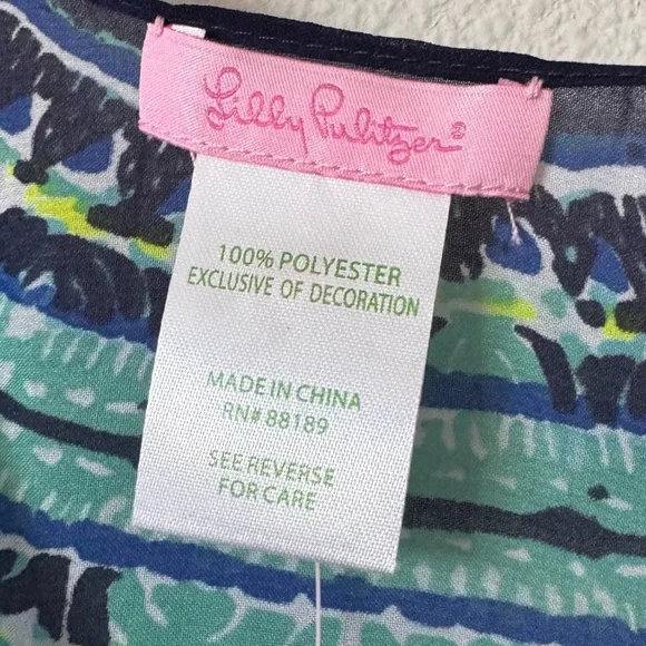 Lilly Pulitzer Anya Bright Navy Kimono